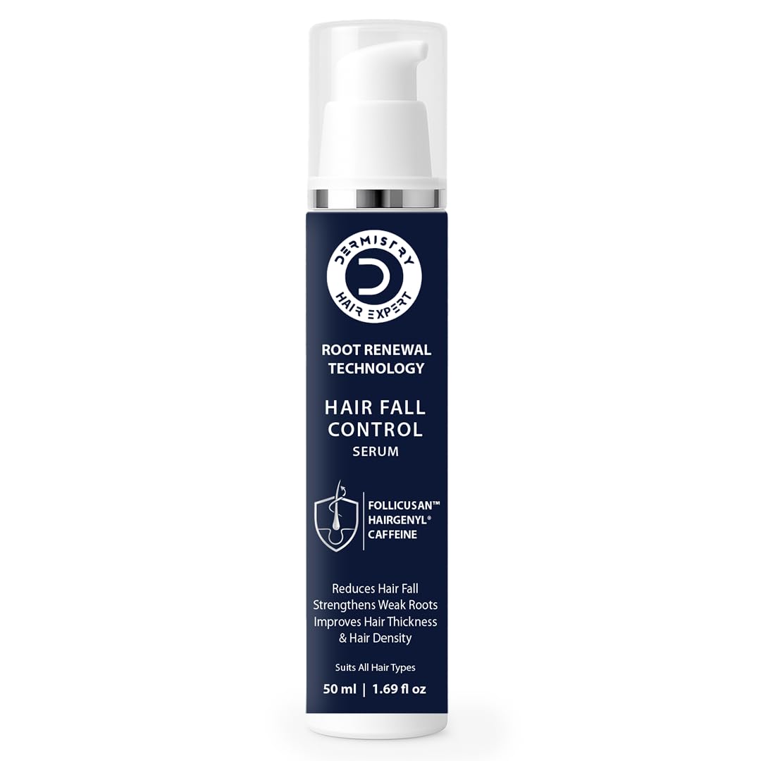 Dermistry Follicusan Hairgenyl & Caffeine Anti Hair Fall Control Serum Strengthens Weak Roots Improves Thickness Density Reduces Breakage & Fall for Dry Frizzy Curly All Hair Type Men Women 50ml-picture-30