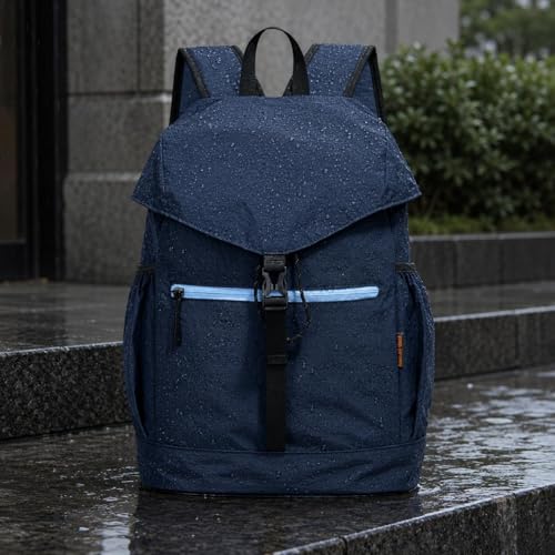 Sac à dos randonnée léger bleu marine à compartiments pour voyage