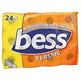 Bess - Clásico papel higiénico, 24 rollos
