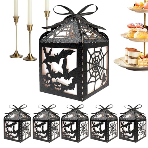 baabeash Cajas De Halloween Para Golosinas,Suministros Para Fiestas De Murciélagos De Papel - Bolsas De Regalo Y Candy Para Halloween | para Gomitas Pan Chocolates Estante Cocina Oficina Repisa Bar