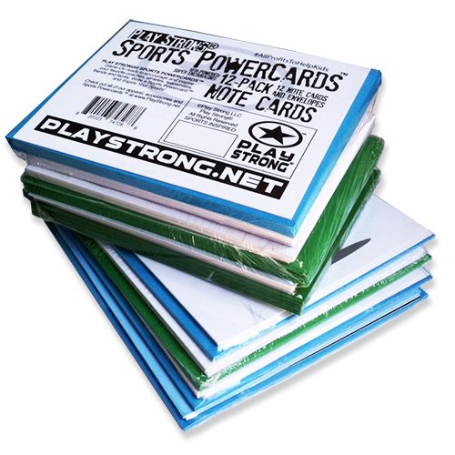 Play Strong Football You Rock Note Cards 12-Pack (4.25"X5.5") Illustrated Sports Powercards Thank You Note Card Set Perfect For Football Players, Coaches, Fans And Fanatics - They'll Love 'Em! #TOP1