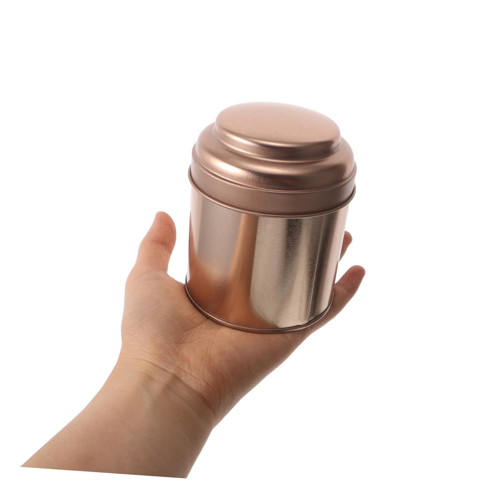 6 Pezzi Barattoli Ermetici in Rotondi per Tè Contenitori Compatti in Metallo con Sigillato per Conservare Foglie Sfuse Caffè e Spezie Salva Aroma e Antiumidità