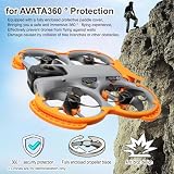 Zestaw ochraniaczy antykolizyjnych 4 w 1 do DJI Avata 360, osłona śmigła + osłona płetwy ogonowej + dolna rama zderzaka + podwozie do akcesoriów do dronów DJI Avata 360 (czerwony)