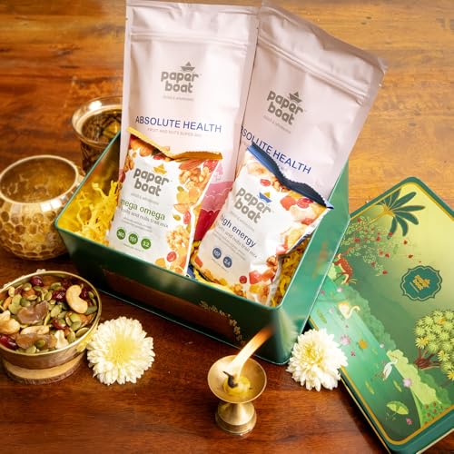 Image of Paper Boat Diwali Dry Fruits Gift Box, 200g - Diwali Gift Hamper | Festive Dry Fruit Gift | Assorted Mixed Nuts, Dry Fruits & Trail Mix | Cashew, Almonds, Berries and Mixed Nuts