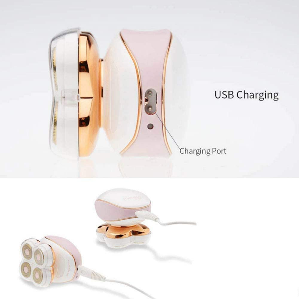 S906 Rasoio elettrico senza fili da donna indolore, Lady shaver epilatore impermeabile per il corpo femminile, ricaricabile USB