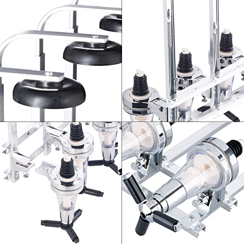Miniatura 4 de Dispensador Bebidas Montado Pared,Soporte Barra Dispensador Bebidas,Dispensador Licor Montado Pared,Soporte Dispensador Vino Montado Pared,Adecuado Para Bares, Amantes De Los Bartenders 4 Cabezas