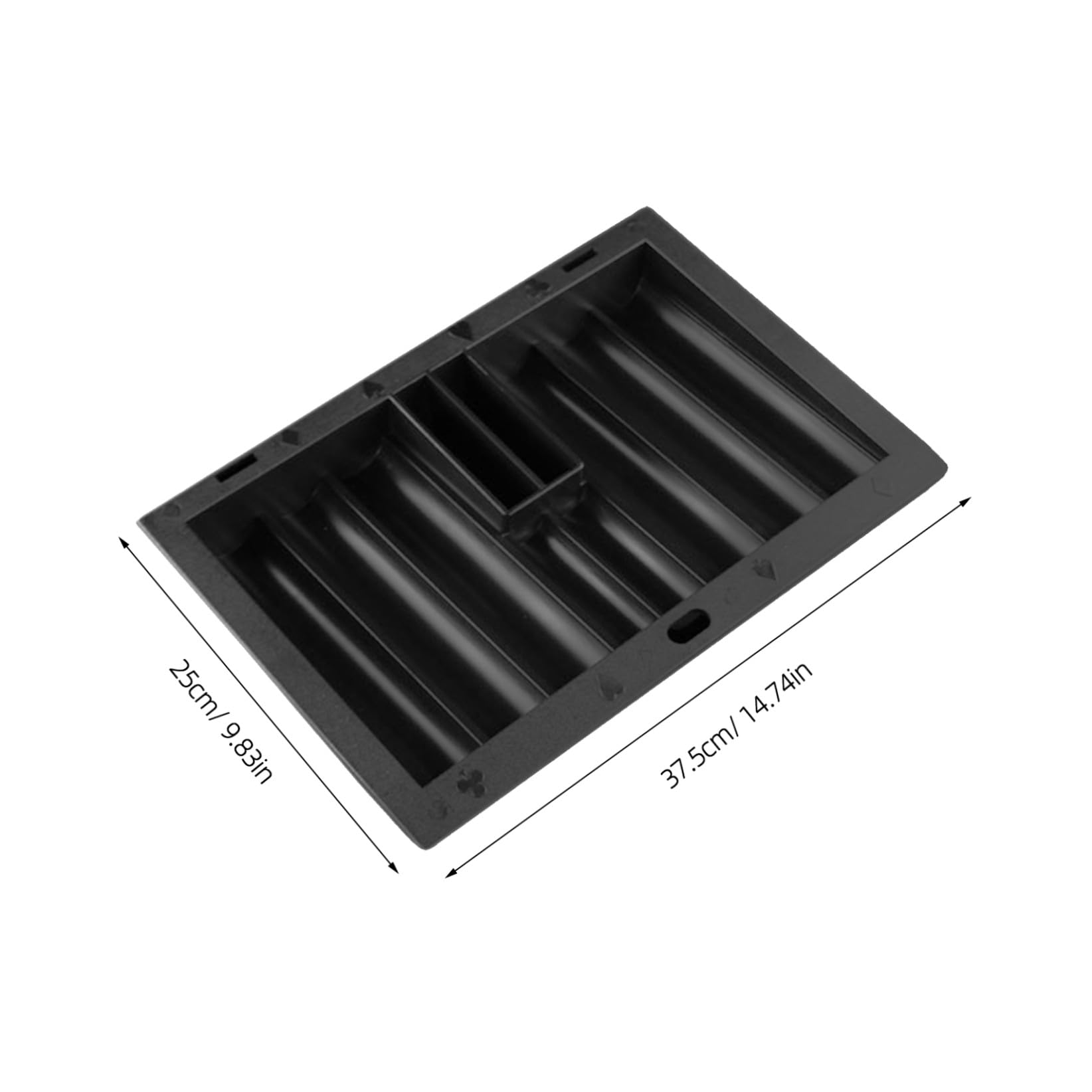 Vassoio Portachip Poker da Tavolo in Plastica, Nero