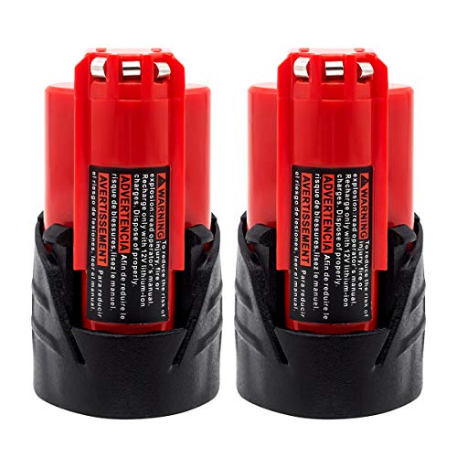 Battery Replacement for Milwaukee M12 12v: Batteries 4.0 ah Lithium Compatible with Milwaukee 12 Volt Cordless Power Tools Heated Jacket 2 Pack 48-11-2411 48-11-2440 48-11-2420 48-11-2401 48-11-2425
