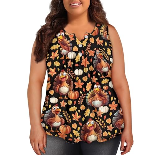 Women Summer Sleeveless Shirts Plus Size Pleated Tank Tops Blouses for Leggings S-4XL3