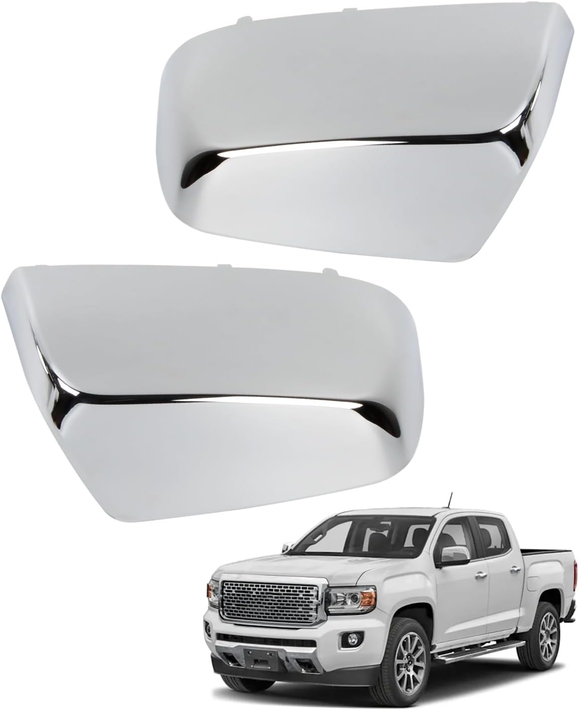 1 Pair Side Mirror Cover Replace 23191151 23191153 Fit for Chevy Colorado GMC Canyon 2015-2022, Rearview Mirror Caps for Right and Left, White