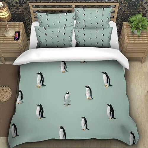 Housse de couette pingouins sous les étoiles lit double cozy - 5