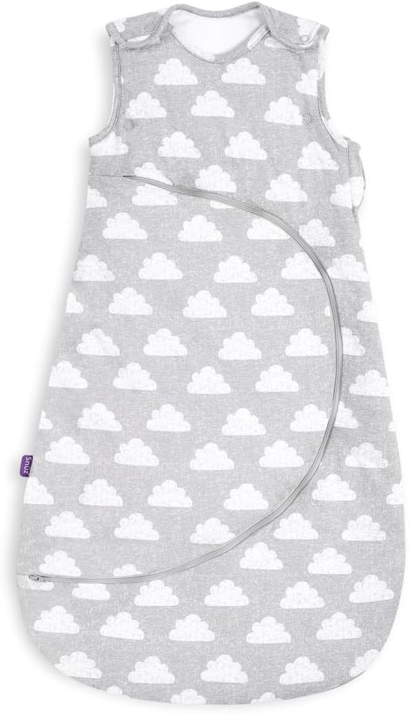 Snuz Pouch Schlafsack Baby - Superweiche Baumwolle, Erleichtert den Nachtwechsel, Ideale Baby Erstausstattung Neugeborene - Perfektes Babyparty Geschenk, Cloud Nine 0-6 Monate, 2.5 Tog, Ganzjährig