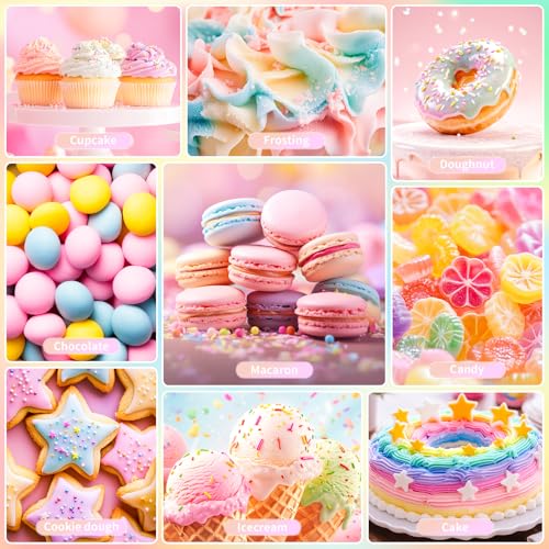 Image of Cherrysea Oil Based Food Coloring for Chocolate Macaron Oil Edible Food Dye Set for Halloween Baking Royal Icing Cookie Supplies Gluten Free 7x6ml Food Grade Food Color Kit, 0.25 Fl. Oz /Bottles
