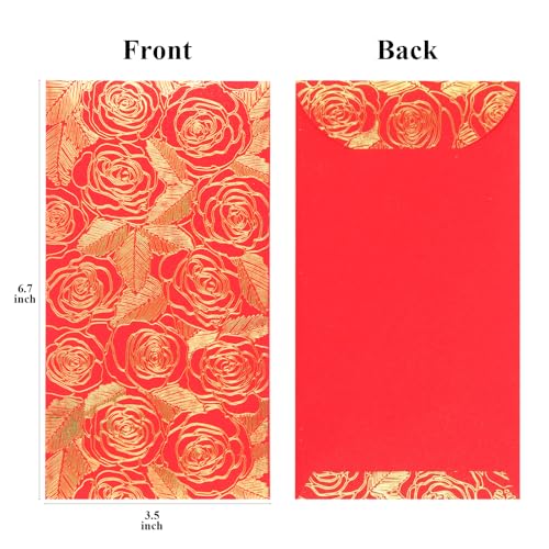 Envelopes vermelhos resistentes de ano novo chinês, envelopes de bolso vermelhos pacotes vermelhos c