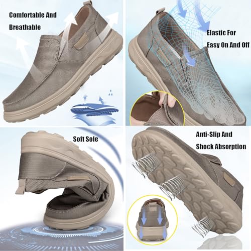 Men's Orthopedic Loafers Casual Comfortable Slip-On Walking Shoes with Arch Support Lightweight Non-Slip Boat Shoes3