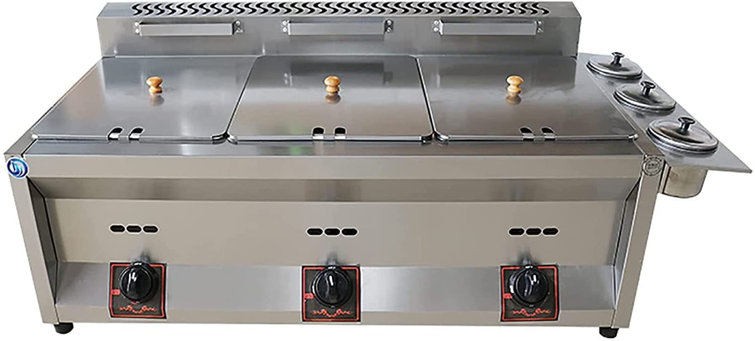Friggitrice Professionale, friggitrice a Gas di Grande capacità da 20 l/30 l, friggitrice GPL in Acciaio Inossidabile per Uso Domestico e Commerciale, Potenza di Fuoco Regolabile, Facile da Pulire (1