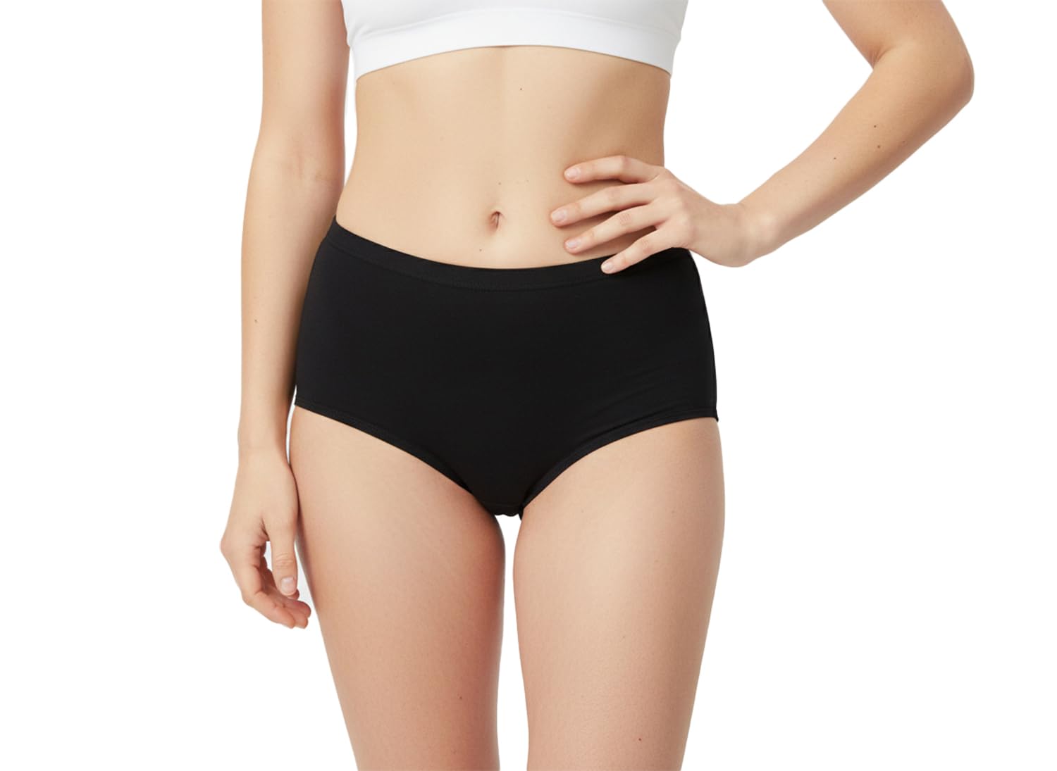 LM Collection Women's Black Solid Panty | Lurex Modal Fabric Soft Stretchable Comfort Fit | Mid-Waist Innerwear | Pack of 3-image-8