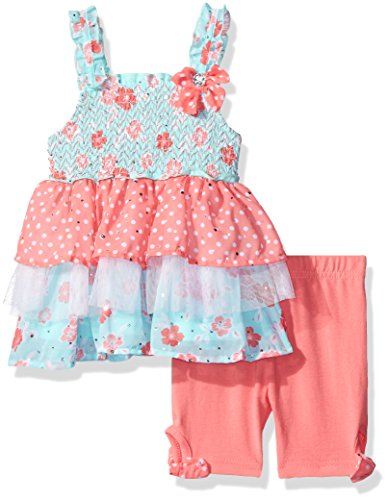 Little Lass Girls' 2 Piece Bike Short Set Smock Ruffles