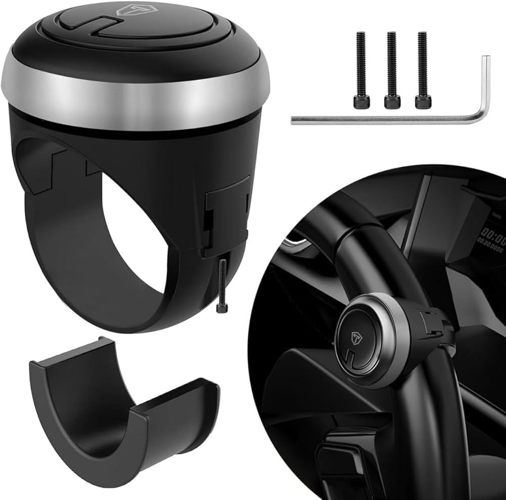 SGL Car Steering Wheel 3R Spinner Knob, 360° Rotation Power Handle, Auxiliary Control Aid, Universal Fits, Drive with Style. - Image 2 thumbnail