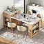 Natural + Faux Marble Table + Particle Board+mdf + Particle Board