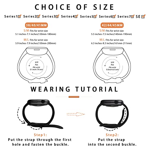 TopPerfekt Silicone Strap Compatible with Apple Watch Strap 38mm 40mm 41mm, Series 11/10 42mm - Image 3