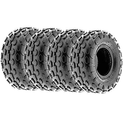 SunF 145/70-6 145/70x6 Light Weight ATV UTV Knobby Tire 6 PR A015 - SET of 4