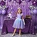 Esvaiy Wicked Glinda Costume Girls Purple Tulle Sequin Dress with Accessories Glinda Dress for Girls Halloween Christmas Cosplay (Purple, 7-8 Years)