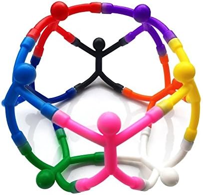 KNEWMART Fridge Magnets,10pcs Mini Man Flexible Fridge Magnets For Kids And Adults Office Fun Decoration