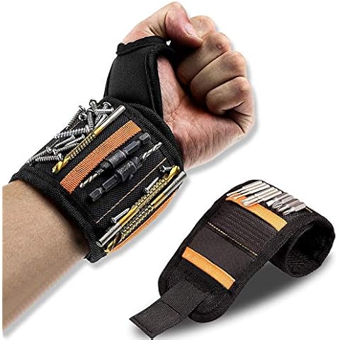 KAHEAUM Magnetic Wristband for Men Women Dad Husband Boyfriend Mens Gifts,Wrist Magnetic Tool Holder,Magnetic Tool Belt,Magnetic Wristband for Screws,Gadgets,Tools,Wrist Tool Magnet Stocking Stuffers Cover