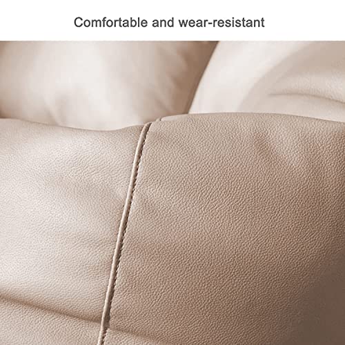 Image of Bean Bag Cover 4XL Without Beans with Footrest and Cushion Lounge Chair Luxury Bean Bag Cover with Footrest Without Beans 4XL (Cream)