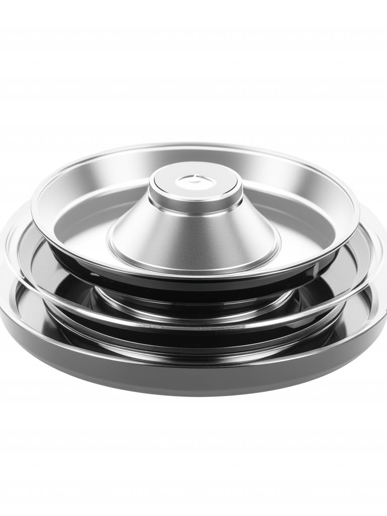 Ciotola In Acciaio Inox Per Cuccioli Con Alimentazione Lenta - Diametro 34cm, 1.7L - Per Multiple Mangiatoie