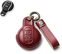 Vista 11 de SANRILY Funda protectora para llave de auto Mini Cooper 2016-2021 Clubman Countryman de techo rígido convertible sin llave con llavero de gato