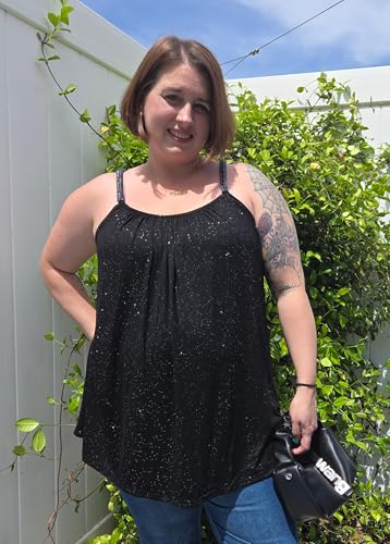 RITERA Women's Plus Size Tank Tops Flowy Tops Adjustable Strappy Loose Shirts XL-5XL4