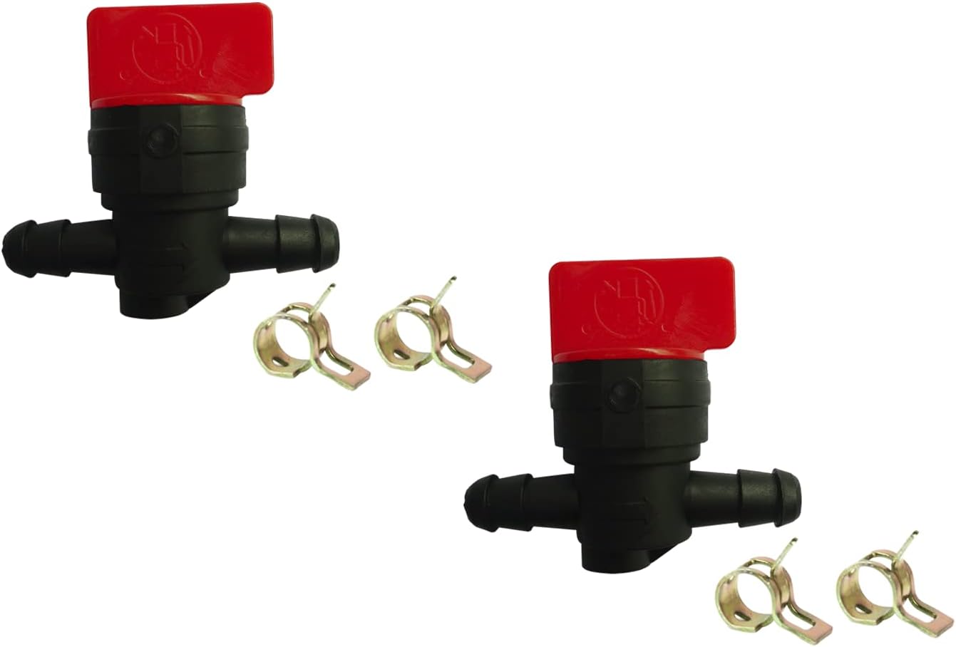 C·T·S Fuel Shut-Off Valve 1/4" Inline Straight Replaces BS 494768 698183 493960 JohnDeere AM107340 (Pack of 2)