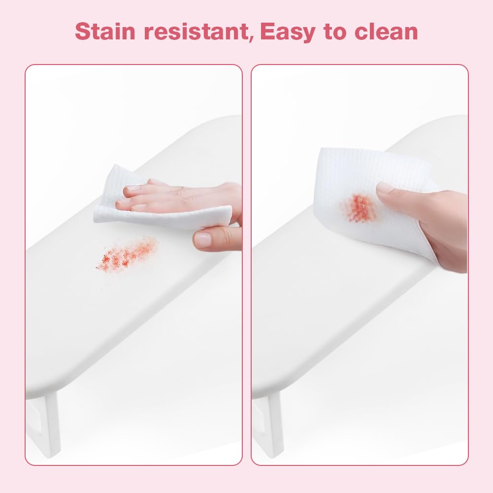 HOTUT Cuscino per Manicure, Cuscino per Unghie Poggiabraccia per Unghie Impermeabile Resistente, Poggiamano per Unghie Pieghevole in Pelle Cuscino per Piedi Antiscivolo per Salone di Nail Art