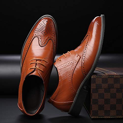 Business Oxford Shoes for Men Formal Shoes for Men Fashion Round Toe Monk Strap Slip-On Oxford Dress Casual Business Oxford Leather Shoes Anti-slip Low Top Non Slip Prom Shoes2