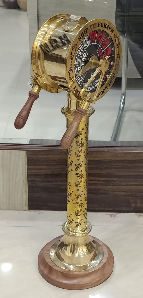 Nautical Antique Ship Engine Brass Finish Telegraph Decorative with Sound Collectible HOME Decor