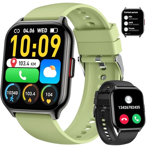 Kimeag- Reloj inteligente para hombres y mujeres: (Hacer/responder llamadas) Reloj inteligente Bluetooth para teléfonos Android iPhone Relojes deportivos digitales impermeables para exteriores para co