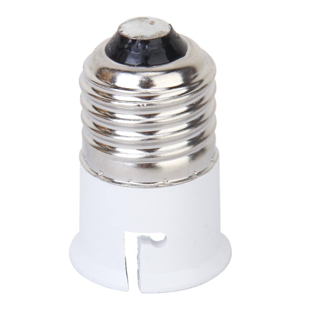 e27 to b22 light bulb converter holder adapter, heat-resistant, for led, cfl, and incandescent bulbs, plug-and-play socket, pack of 1