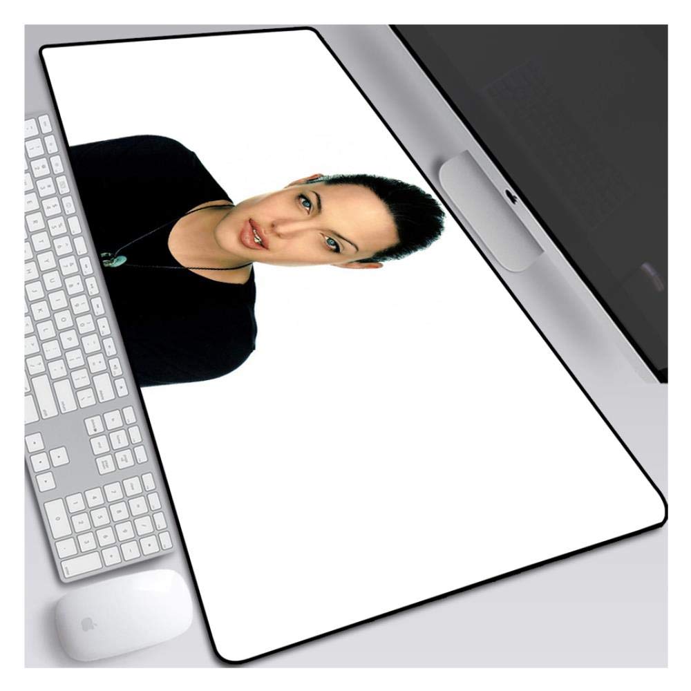 IGIRC Mouse Mat Angelina Jolie Speed Gaming Mouse Pad | XXL Mousepad |800 X 300mm Large Size| 3mm-Thick Base | Perfect Precision And Speed, B