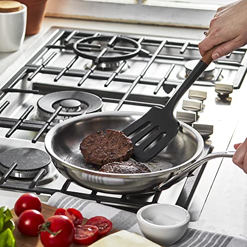 Staub 40503-102 Silicone Spatula Turner, Perfectly Angled For Lifting Pancakes, Sandwiches And Picking Up Veggies Durable Bpa-Free Matte Black Silicone, Acacia Wood Handles, Safe For Nonstick Cooking Surfaces thumb #10