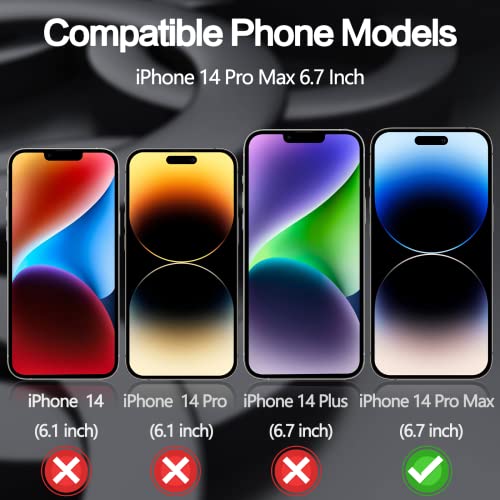 Image of for [2 Pack] Privacy Screen Protector for iPhone 13 Pro Max /14 Plus 6.7 Inch, Anti Spy Private Full Coverage Bubble Free 9H Hardness Tempered Glass Film