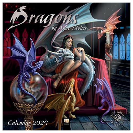 Dragons by Anne Stokes - Drachen von Anne Stokes 2024: Original Flame Tree Publishing-Kalender [Kalender] (Wall-Kalender)