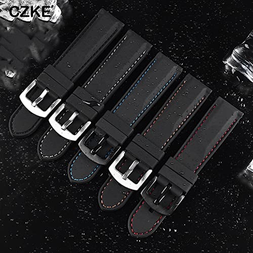Bracelet montre 24mm silicone souple pour remplacer un modèle usé - 4
