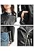 Geschallino Women’s PU Leather Jacket, Biker Jacket with Zip Pockets, Vintage Short Jack for Fall, Spring Black XXL