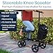 Vive Mobility Knee Scooter for Broken Foot & Injuries - 4 Wheel Steerable Walker for Leg, Foot, Ankle Injury - Kneeling Aid Quad Rolling Medical Cart for Adults, Elderly - FSA/HSA Approved (Black)