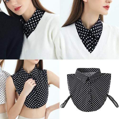 Detachable Half Shirt Collar Comfortable Adjustable Collar Removable Collar for Blouses Dresses and Sweaters2