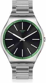 Amazon | [スウォッチ] 腕時計 GREEN GRAPHITE SKIN IRONY 42