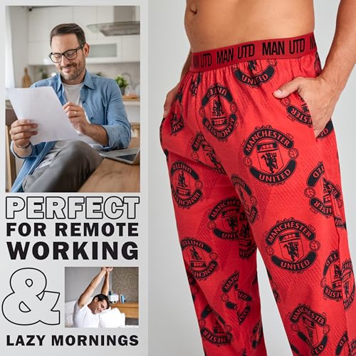 Manchester United F.C. Men's Cotton Pajama Pants - Man United Gifts3