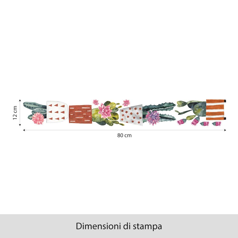 UVCD0037 Wall Stickers decals succulents flowers cactus Wall decoration living room kitchen bedroom entrance - Image 2